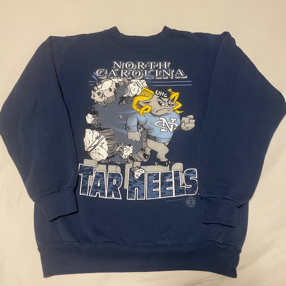Vintage 1993 University of North Carolina Sweatshirt L UNC Tar Heels Graphic
